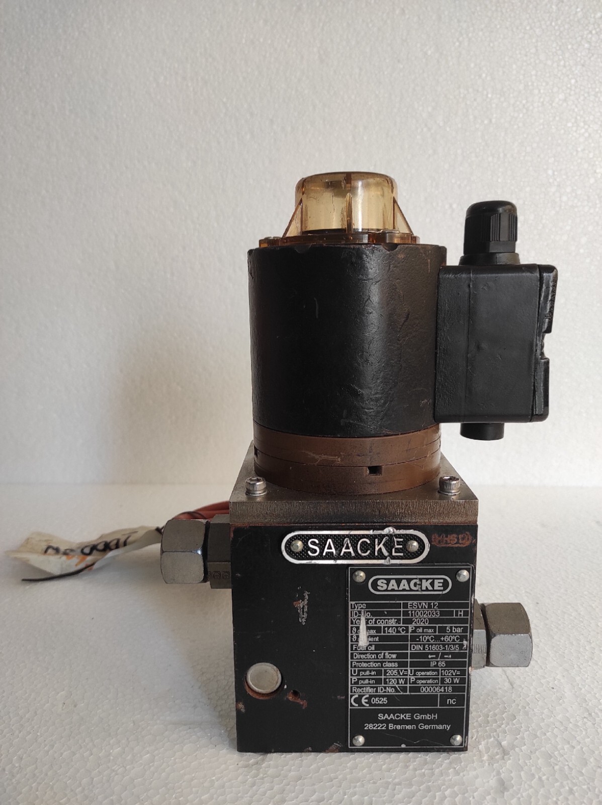 Saacke esvn 12 / ESVN 12 Electromagnetic Valve